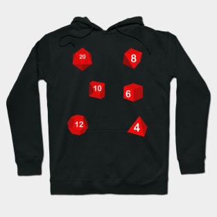 D20, D10, D12, D6,  D4 Dungeons and Dragon Dice Hoodie